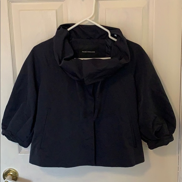 Club Monaco cropped jacket - navy - Picture 7 of 7